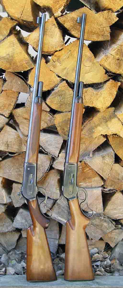 The Winchester Model 71 Deluxe (left) and Browning Model 71 (right) are both excellent shooters; however, the Browning is more accurate.